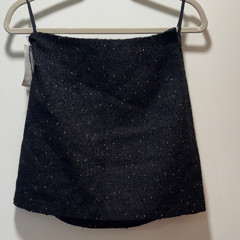 Babaton Sparkling Black Mini Skirt